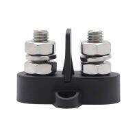 【CW】516นิ้ว Bus Bar Terminal Blocks Heavy Duty Dual M8 Power Distribution Stud สำหรับรถบรรทุก RV Yacht เรืออุปกรณ์เสริมสีดำสีแดง