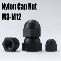 10PCS M3 M4 M5 M6 M8 M10 M12 Black Nylon Cap Nut Plastic Cap Nut Decorative Cover Semicircle Acorn Nut Hardware Fastener