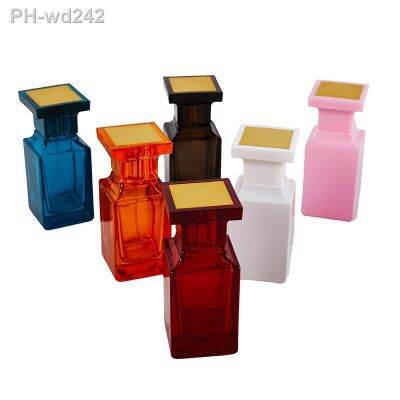 ▥❃✑ 50ml Glass Refillable Spiral Thick Bottom Square Glass Atomizer Perfume Bottle Cosmetic Empty Spray Bottle Container