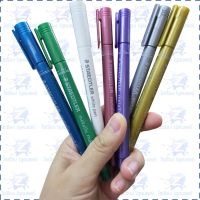 ปากกา เขียนกระดาษดำ Staedtler Metallic Markers &amp; White Pen หัว 1-2mm. รุ่น 8323