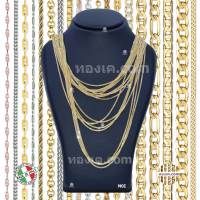 18K-N0I สร้อยคอทองคำแท้ ITALY 750 รุ่น สี่เสา Spiga 3D G110