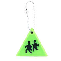 Reflective Keychain for Bags Backpack Pendant Kids Safety Protections PVC Reflector Tags for Night Traffice Running Walking