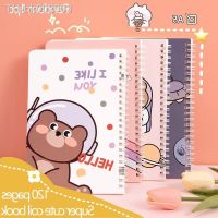 ℗☜❃ 4 PCS Kawaii Double Coil Notebook Journal Kpop A5 Cute Lined Notepad Portable Book for Writing School Supplies Stationery