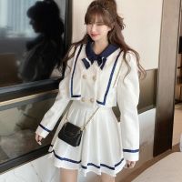 Two-Piece Set Autumn Preppy Style Women Lapel Short Jacket + High Waist Pleated Mini Skirt Elegant Temperament Chic Women Suit