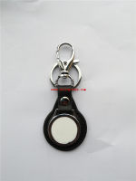 sublimation pu key chains brown black round blank key ring hot transfer printing blank diy custom consumable 15pieceslot