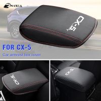 Car Armrest Box Protective Cover For Mazda CX-5 CX5 KE KF Central Control Armrest Cover Leather Accessories Decoration Interior