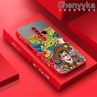 เคส Chenyyka สำหรับ OPPO Reno 2 Reno 2F Reno Reno2 2Z F Reno2 Z เคสการ์ตูนคนต่างด้าวบางมีน้ำค้างแข็งโปร่งใสแข็งขอบสี่เหลี่ยมกันกระแทกลวดลายปลอกซิลิโคนคลุมทั้งหมดเคสนิ่มป้องกัน