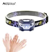 ANYIGEDEJU Mini XPE LED Headlamp Body Motion Sensor Headlight Fishing lantern Camping Flashlight Head Light AAA Torch Flash Lamp