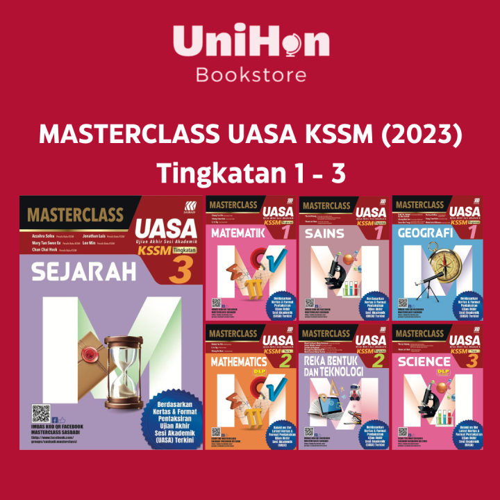 [unihon] Sasbadi Masterclass Uasa Kssm 【tingkatan 1 2 3】buku Rujukan