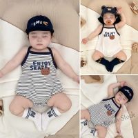 【Ready Stock】 ❣❣✑ C22 Baby Bear Rompers Newborn Baby Boys Girls Singlet Sleeveless Bodysuit Summer Infant Clothes 0-24 months