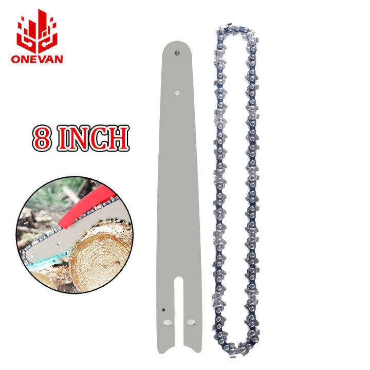 ONEVAN 8 Inch Chain Guide Set 45 Knots Electric Chainsaw Chains and Guides for Wood Cutting