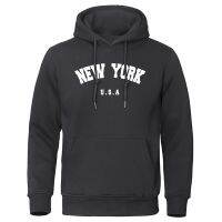 U.S.A NEW YORK city Printed Mens Clothes Casual Creativity Sweatshirt Pullovers Streetwear Oversized Pocket Men Hoodies Size XS-4XL