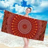 【CC】♕✿  Dry Mandala Print Beach Soft Washable Cleaning Abstract Marble Bedsheet 80x160cm