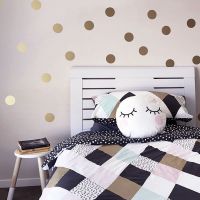 Gold Dots Wall Stickers Decals for Kids Room Baby