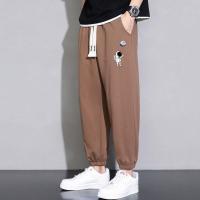 GISU MALL-Summer leggings casual pants mens loose fitting sports pants trend 9-point pants