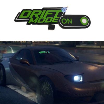 DRIFT MODE ON Glow Panel Light Emitting Window Racing Car Sticker Windshield Decorative LED Light Accessories