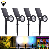 Lawn LED Lights Outdoor Solar Spotlights Garden Lawn Decoration RGB Exterior Lampe Luz Courtyard Footpath Ground Waterproof IP65