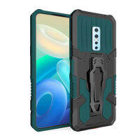 เคสสำหรับ Vivo V17 Pro กรณีผู้ถือเข็มขัดคลิปป้องกันการตั้งแคมป์กันกระแทกฝาครอบด้านหลังเสริมแรง