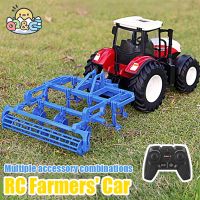 【hot】◑  Car Tractors Trailer 2.4G Radio Controlled Cars Farming Simulator Truck Miniature Farmer Children Boy