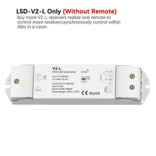 เครื่องหรี่ไฟ-led-cw-12v-24v-36v-16a-2-4g-สมาร์ท-wifi-rf-ระยะไกล-ww-cw-2ch-led-สำหรับแถบไฟสีขาวคู่สีเดียว