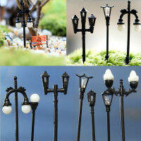 NEW Retro Street Lamp Streetlight Miniature Garden Ornament Figurines Mini Landscape Fairy Garden Resin Craft Decor 10 Styles