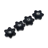 ₪❆ 2PCS M10 M12 M14 M16 Through Hole Six Star Type Plum Bakelite Hand Tighten Nuts Handle Star Mechanical Thumb Nut