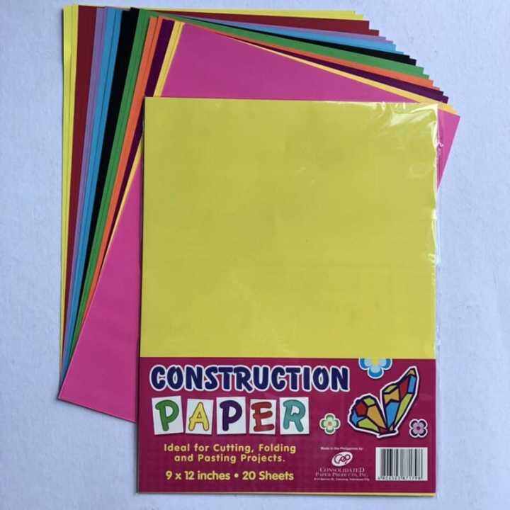 Construction Paper 20s SHORT ASSORTED COLOR Lazada PH