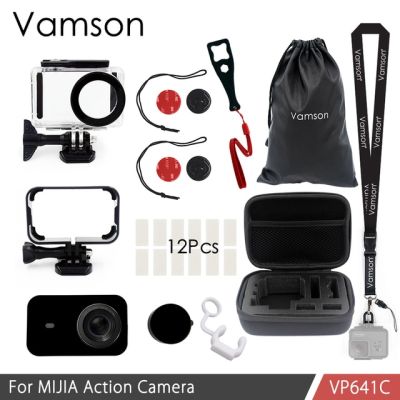 Vamson เคสป้องกันเคสกันน้ำสำหรับดำน้ำสำหรับ Xiaomi Mijia 4K,เคสกล้องกล้องแอคชั่นแคมเมรา4K เชือกนิรภัย Vp641