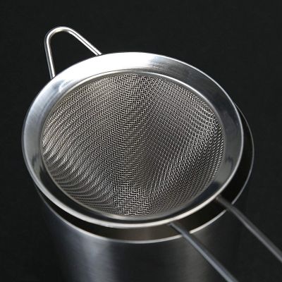 ۞♧๑ Stainless Steel Bar Strainer Fine Mesh Cocktail Colander Long Handle Conical Ice Sifter Sieve Accessories