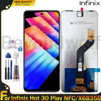 Beyondwolf 6.82 ต้นฉบับสำหรับ Infinix Hot 30 Play NFC จอสำรองสัมผัสหน้าจอ LCD X6835B ชุดประกอบ Digitizer พร้อมกรอบสำหรับ X6835B