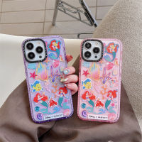 Case.tify Mermaid Princess phone case for iphone 14 14plus 14pro 14promax 13 13pro 13promax 2023 Official new design Beautiful elegant style graffiti Phone case for iphone 12 12promax 11 11promax shock-proof Air cushion soft case x xr xsmax 7+ 2 Colors