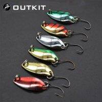 【hot】✻◙◎ OUTKIT 6pcs/lot 3.cm Fishing Tackle Bait Metal Trout Bass Spoons Small Hard Spinner