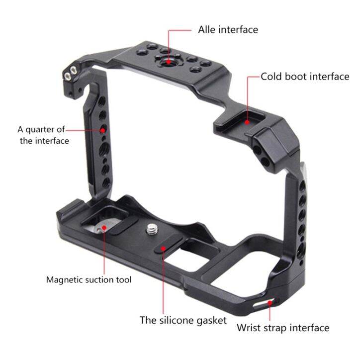 camera-cage-for-nikon-z5-z6-z7-z6ii-z7ii-camera-cage-stabilizer-bracket-1-4-threads-holes-quick-release-plate