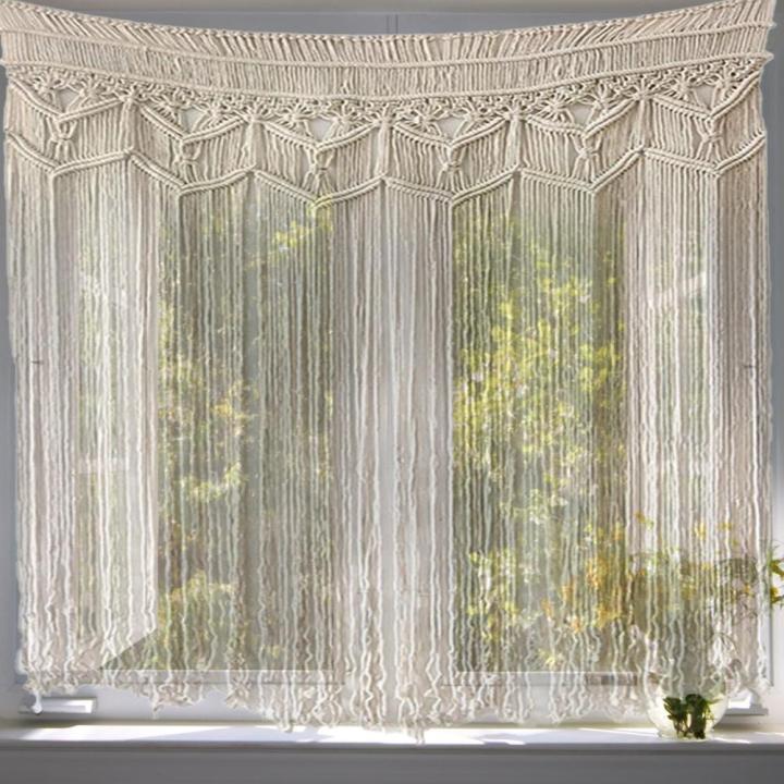 ม่านแขวนผนังทำจากผ้าคอตตอนโบฮีเมียนผ้าทอประดับตกแต่งผนังสำหรับตกแต่งประตูหน้าต่างบ้านที่แขวนผนัง
