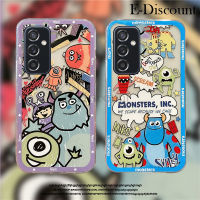 เคสโทรศัพท์ใหม่สำหรับ Samsung Galaxy M34 ฝาครอบลายการ์ตูนแบบเรียบง่ายซิลิโคนนิ่มและโปร่งใสสำหรับ Galaxy M34 เคส