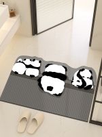 [Fast delivery] Diatom mud absorbent mat cushion cute cartoon animal foot mat bathroom door non-slip bathroom absorbent floor mat Efficient water absorption