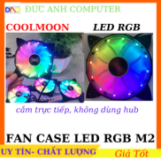 Tản Nhiệt Fan Case 12cm LED RGB Coolmoon M2 Không cần Hub, Bảo Hành 1 Tháng