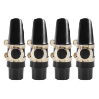 4X Alto Sax Saxophone Mouthpiece Plastic with Cap Metal Buckle Reed Mouthpiece Patches Pads Cushions