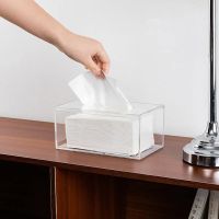 Fashion Napkin Holder Acrylic Transparent Easy to Refill Tissue Dispenser Box Household Supply Tissue Holders