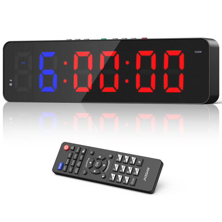 Seesii Timer Gym, 2 Inci Jam Latihan Interval dengan Waktu & Tanggal