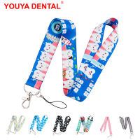 Dentist Mobile Phone Straps DIY Hang Rope Lanyards Hanging Neck Rope For Tooth Shape ID Card Badge Holder Dentistry Gifts