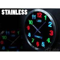 นาฬิกาติดผนัง Quartz LLED CLOCK เรืองแสงได้แม้ในที่มืด ขนาด 25 CM  SIZE M