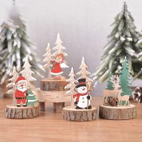 Wooden Christmas Decoration for Home Christmas Tree Pendant 2022 Xmas Wood Ornaments Navidad New Year 2023 Party Small Gift