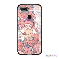 เคส Casing Ponsel พร้อมสำหรับ Realme X3ซุปเปอร์ซูม/ เอ็กซ์ที/U1/F9กระจกเทมเปอร์เคสมันวาวกันกระแทกเด็กผู้หญิงฝาหลังใหม่