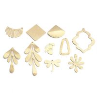 【YD】 10pcs Polished Raw Charms Pendant Jewelry Earring Necklace Making