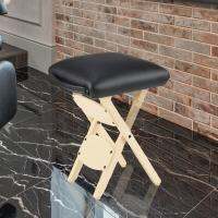 CCClever Salon Stool With Footrest Ergonomic Work Nonslip Legs Task เก้าอี้พับได้