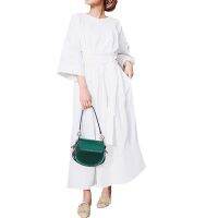 ⊙◐ Hijabista Muslim Wear Women Belted Party Beach Long Summer Cotton Dress