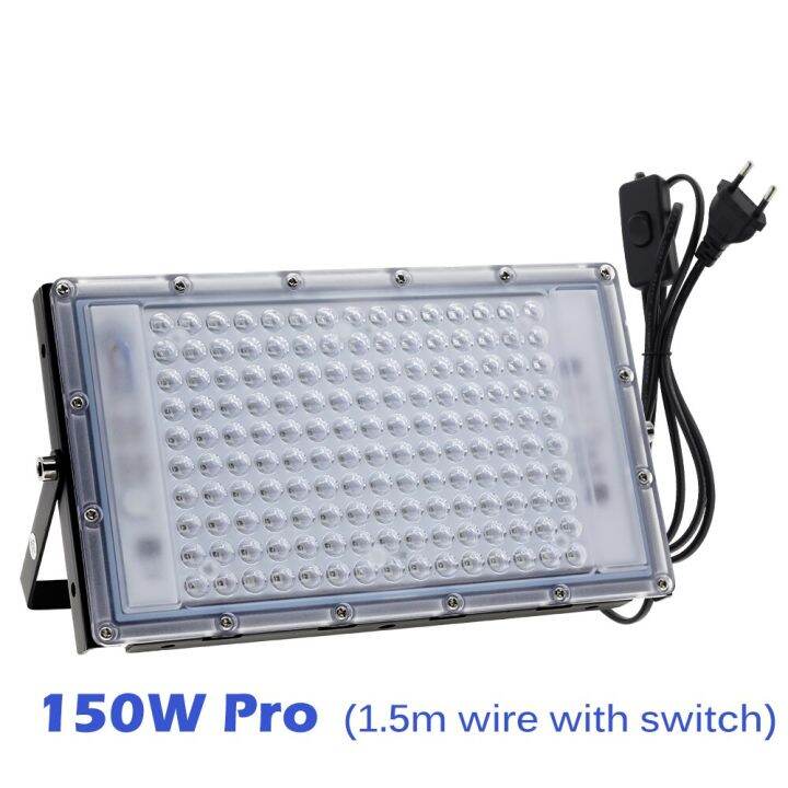 50w-100w-150w-uv-flood-light-ac220v-395nm-400nm-ultraviolet-fluorescent-stage-lamp-with-eu-plug-for-bar-dance-party-blacklight-rechargeable-flashlight