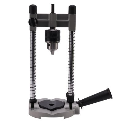 1 Pcs Multifunctional Drill Stand Adjustable 45-90° Angle Drill Guide Attachment, with Chuck Drill Holder Stand, for Electric Drill
