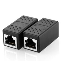 2pcs RJ45 Female To Female CAT6 Networ k Ethernet LAN Connector Adapter Coupler